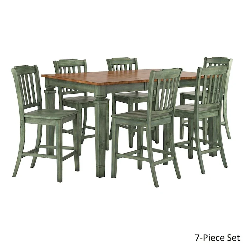 Elena Extendable Counter Height Dining Set with Slat Back Chairs by iNSPIRE Q Classic