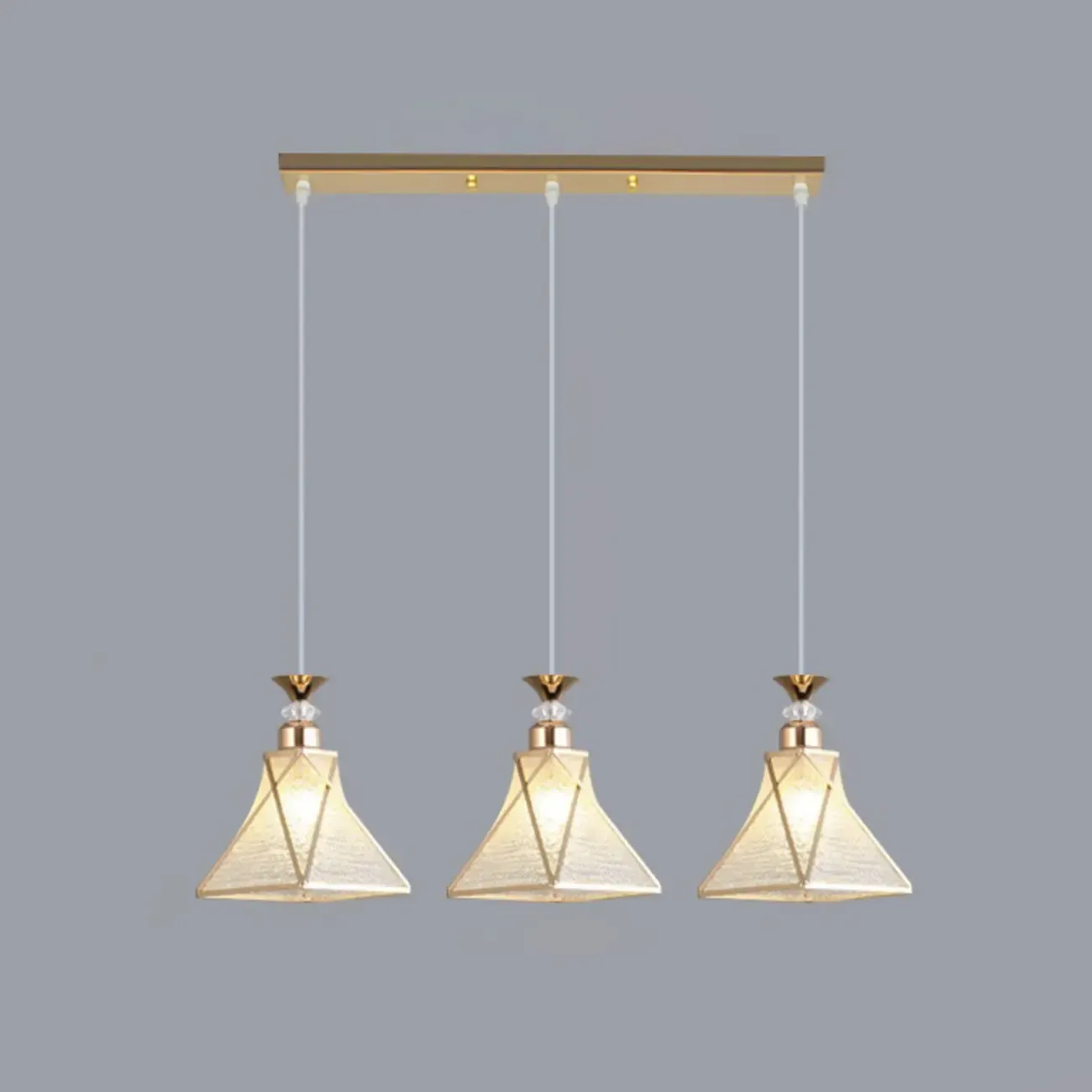 3 Lights Tapered Shape Plastic Modern Adjustable Height Light