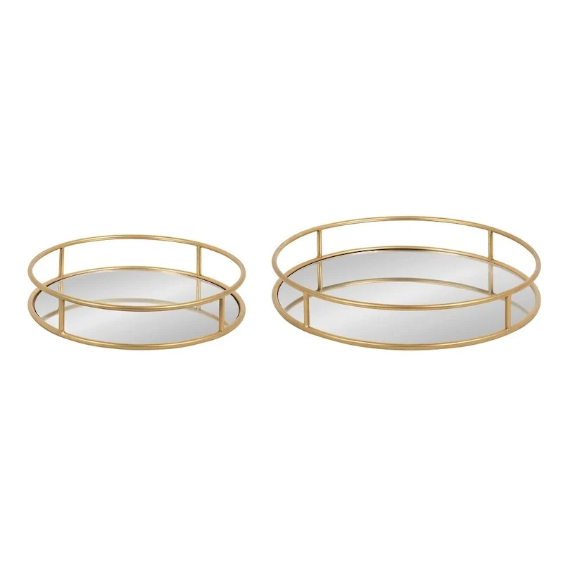 Kate and Laurel Felicia Round Nesting Trays - 2 Piece