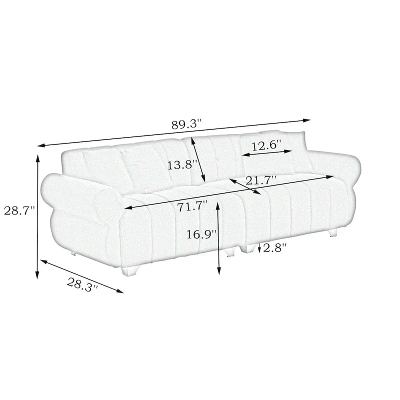 Green Velvet 3-seater Sofa with Spring-Wrapped Cushions