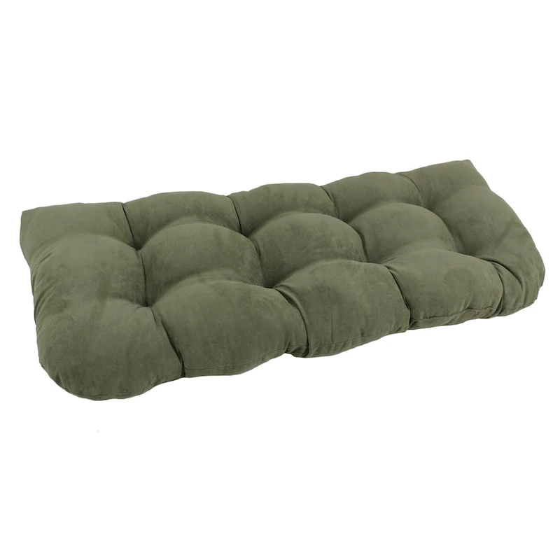 42-inch by 19-inch Rounded Back Microsuede Bench Cushion - 42 x 19