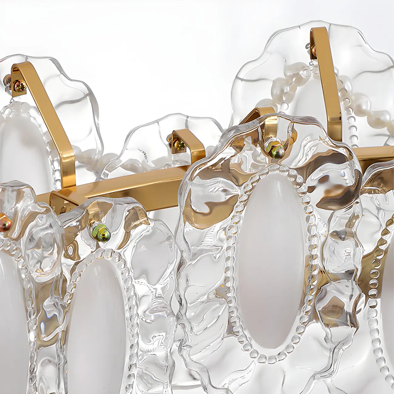 Geometric Clear Crystal Island Pendant Light