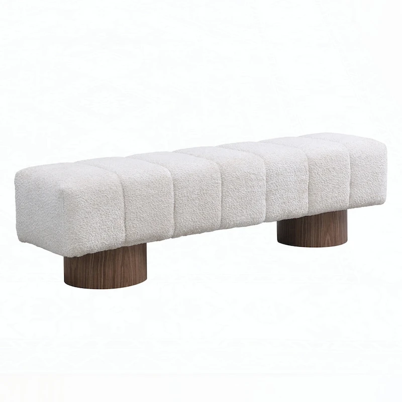 No-Assembly End of Bed Entryway Bench Ottoman