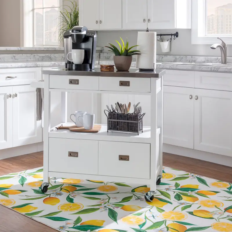 Julianna Stainless Steel Kitchen Cart