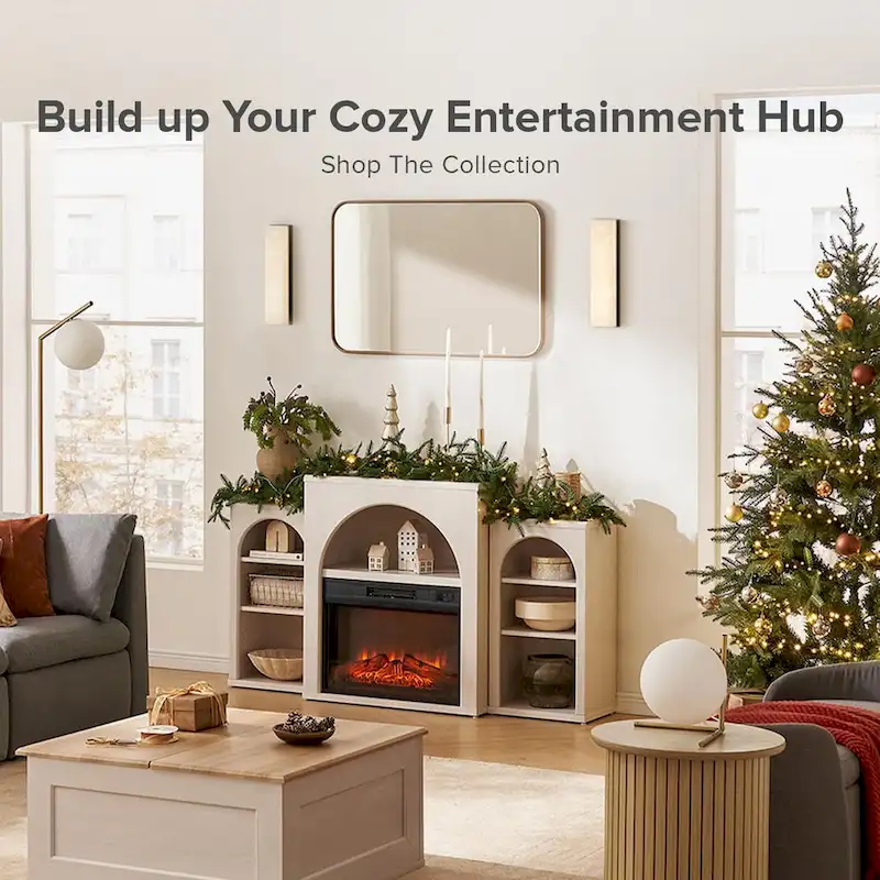 Mopio Blake Electric Fireplace Mantel TV Stand