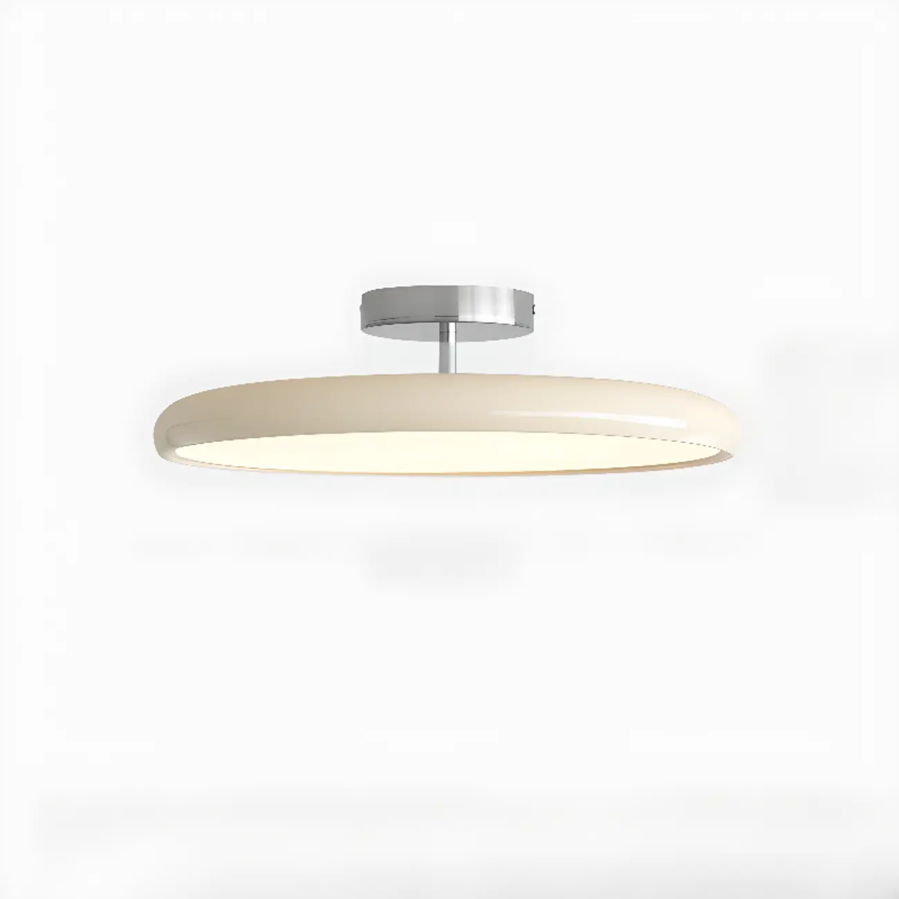 Modern Dimmable Circular LED Semi-Flush Ceiling Light