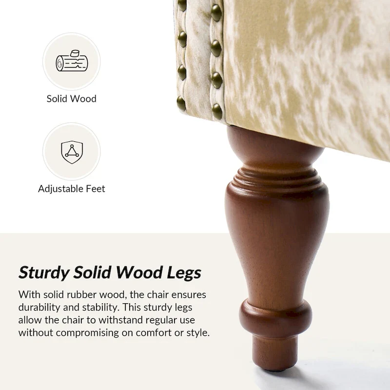 Ivan Traditional Animal Pattern Armchair with Nailhead Trim by HULALA HOME