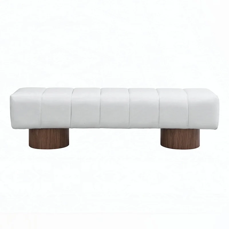 No-Assembly End of Bed Entryway Bench Ottoman