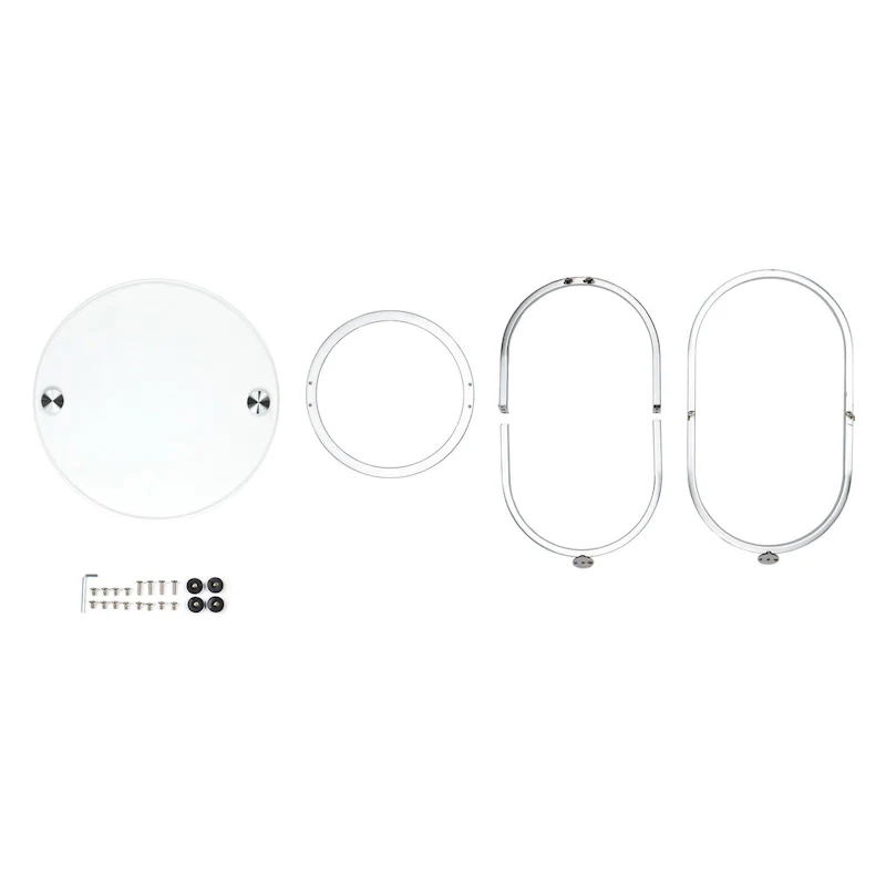 Galaxy Tempered Glass Round End Table - Modern Sculptural Design