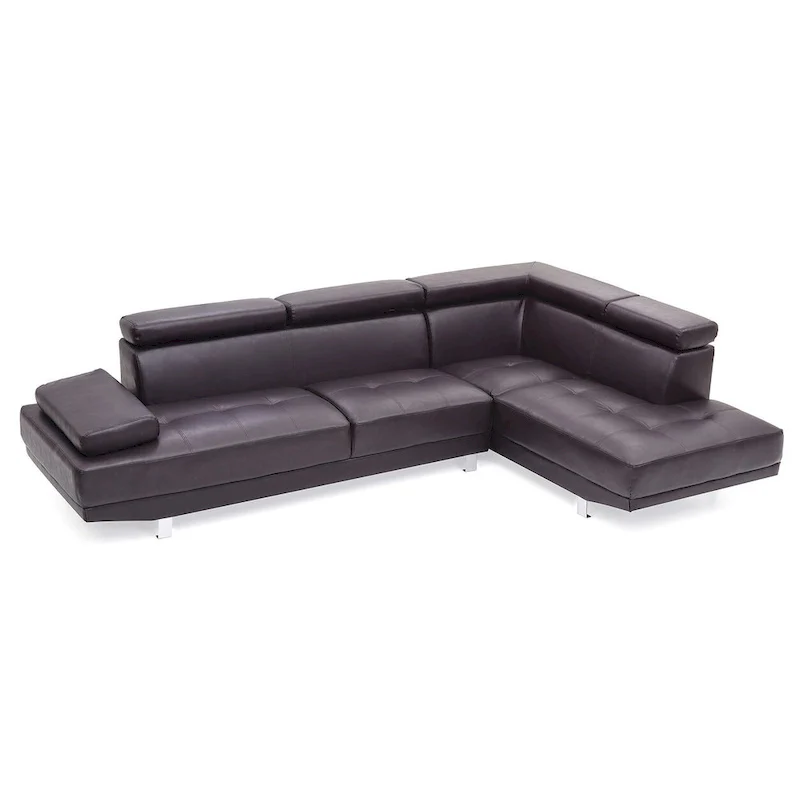 Riveredge 109 in. W 2-piece Faux Leather L Shape Sectional Sofa - 76L x 109W x 28H