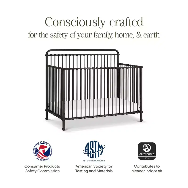 4-in-1 Convertible Metal Crib