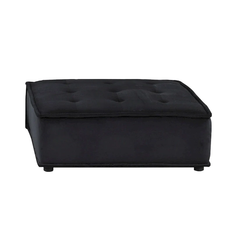 5 Piece Velvet Modular Sectional Sofa with Ottoman