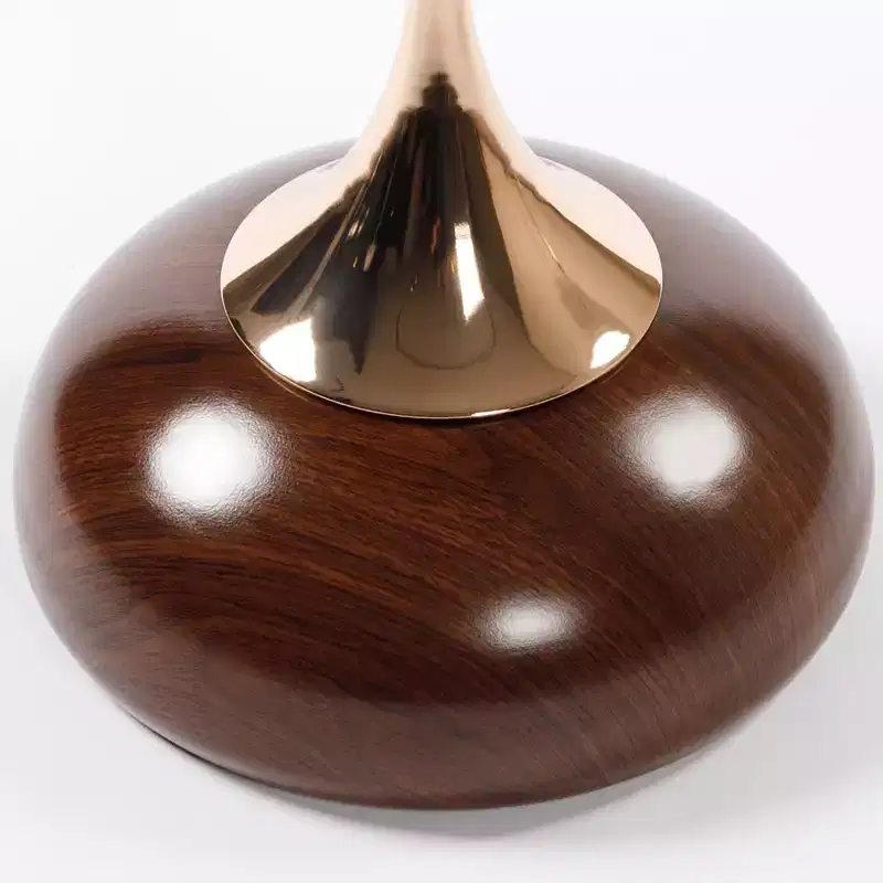 21.2 H Elegance Mermaid Tail Metal Pedestal End Table