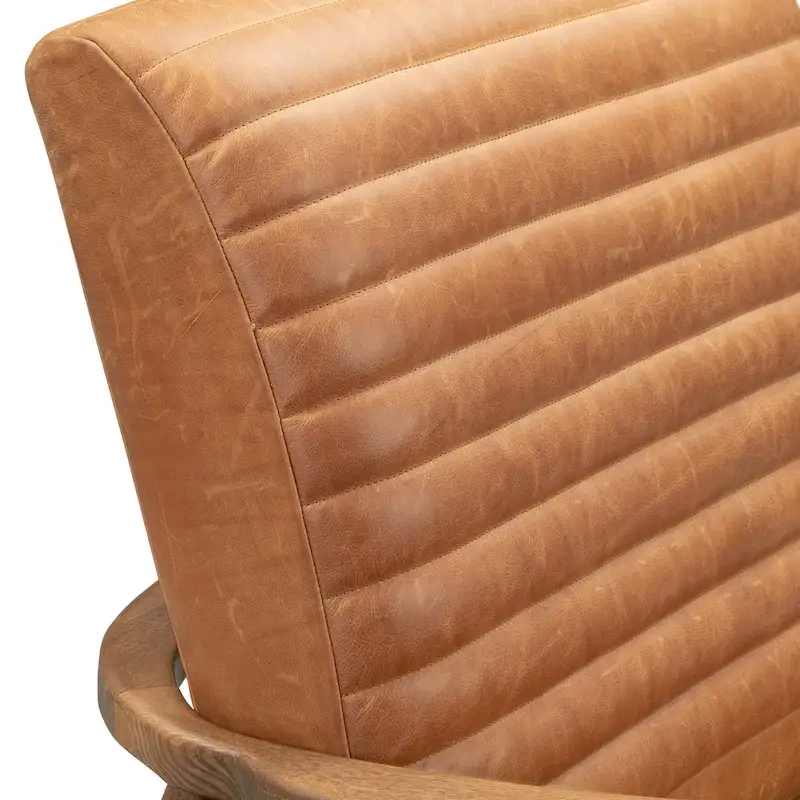 Poly & Bark Rowan Lounge Chair - Full Grain Genuine Italian Leather