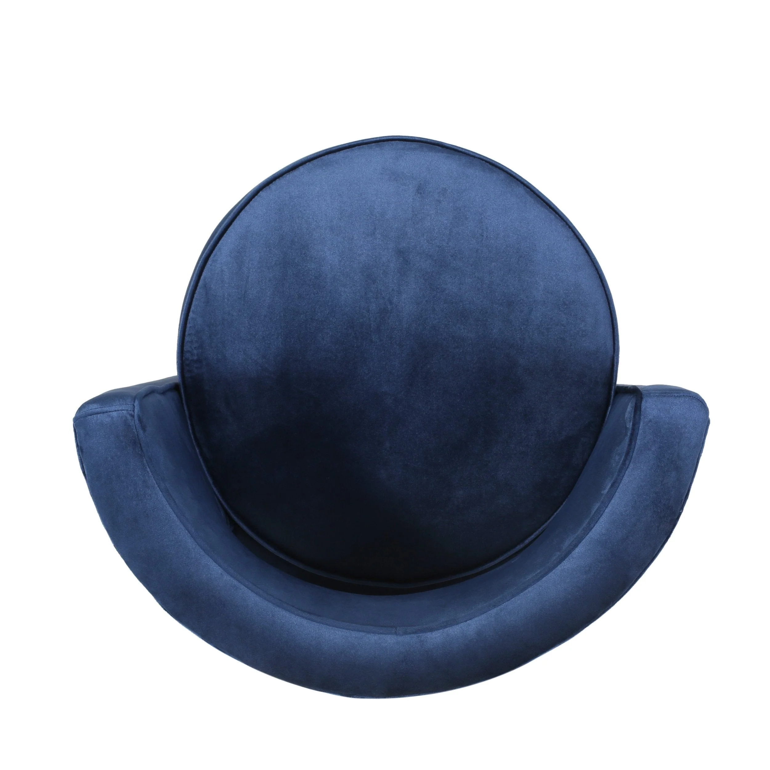 Modern Glam Round Open Back Velvet Swivel Club Chair - NH228413