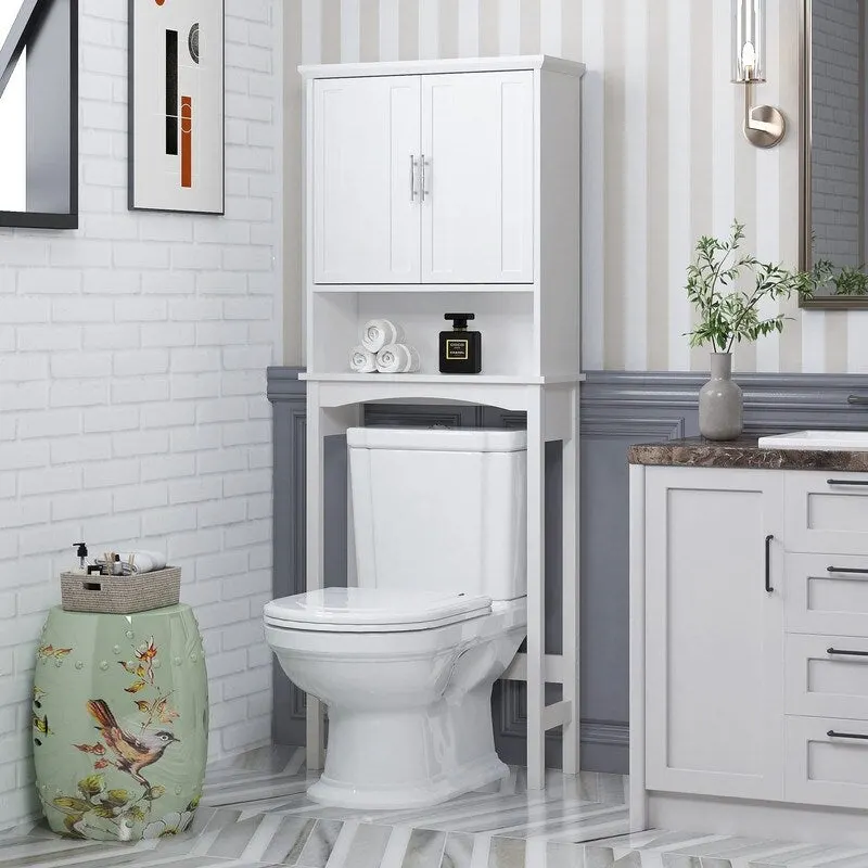 Over The Toilet Storage Cabinet - 9.37D x 23.62W x 62.2H