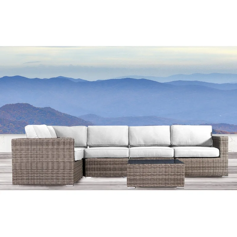 Wicker/Rattan 4 - Person Seating Group with Sunbrella Cushions