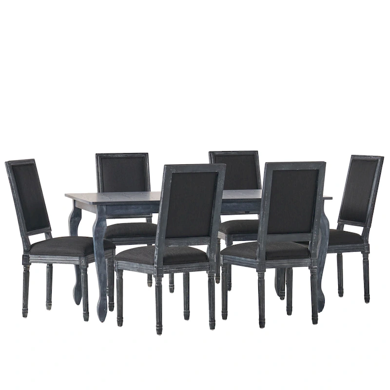 Regan Upholstered Expandable 7 Piece Dining Set by Christopher Knight Home