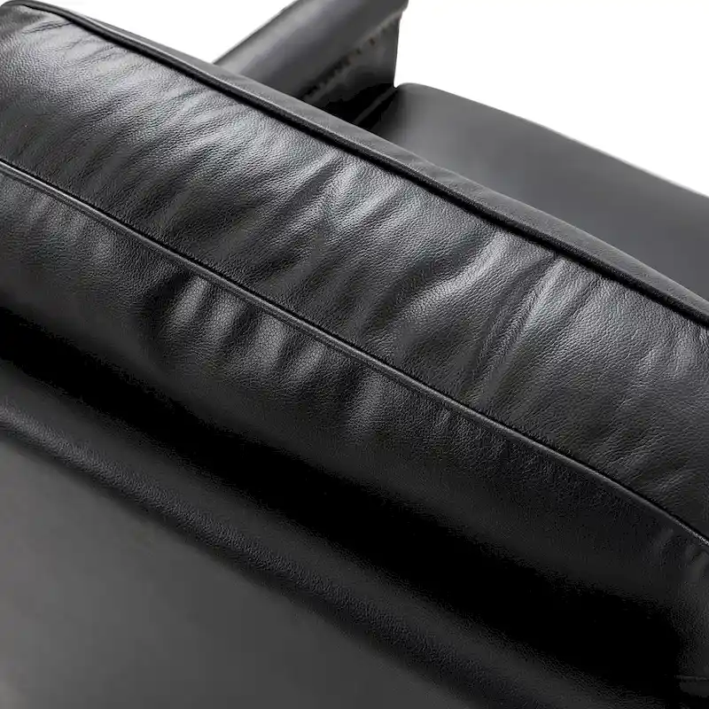 Rita Classic Genuine Leather Swivel Armchair With Nailhead Trims Set Of 2 By HULALA HOME