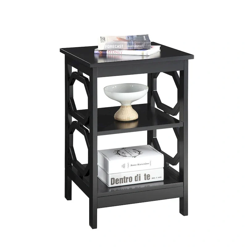 Omega End Table with Shelves