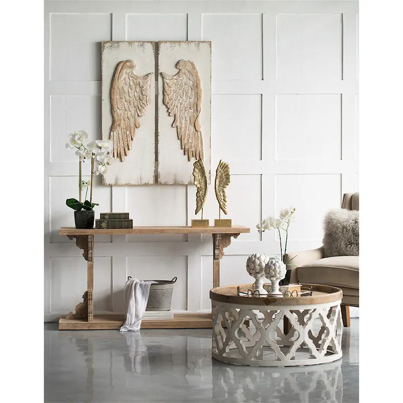 Set of 2 Feather Wing Wall Panels