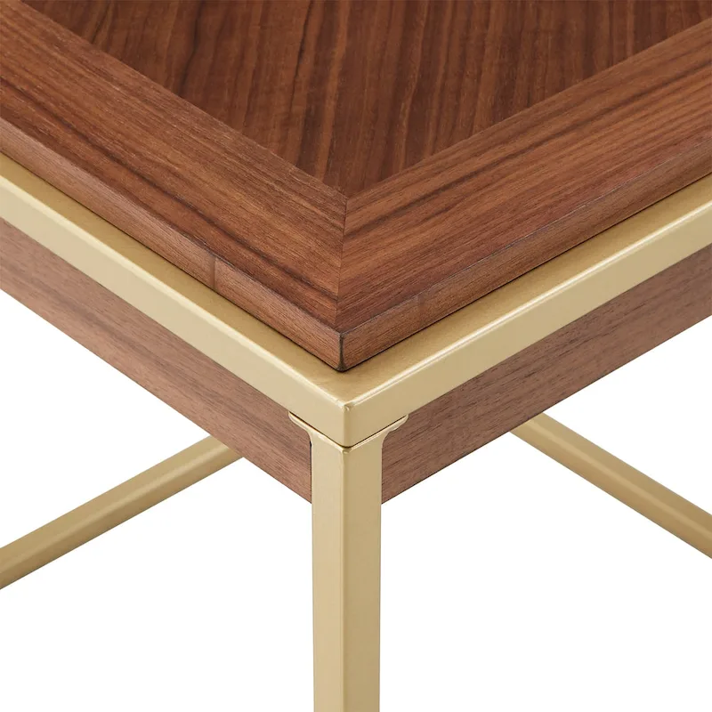 Cooke Square Table with Metal Base by iNSPIRE Q Modern