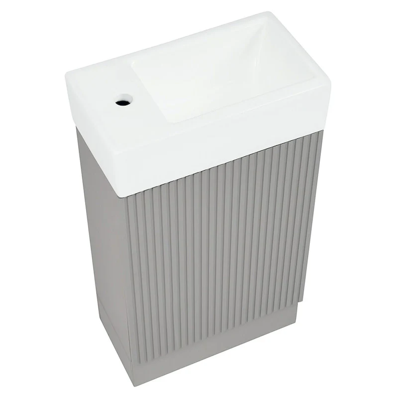 Bathroom Vanity Cabinet with Two-tier Shelf