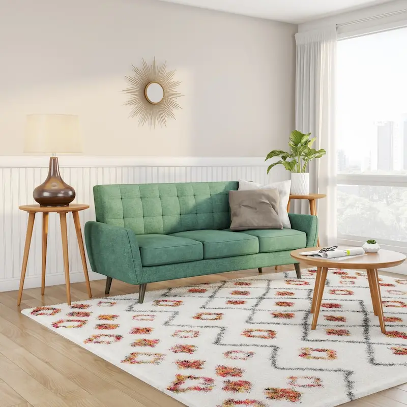 Carson Carrington Olgod Mid-century Cherry Round Coffee Table