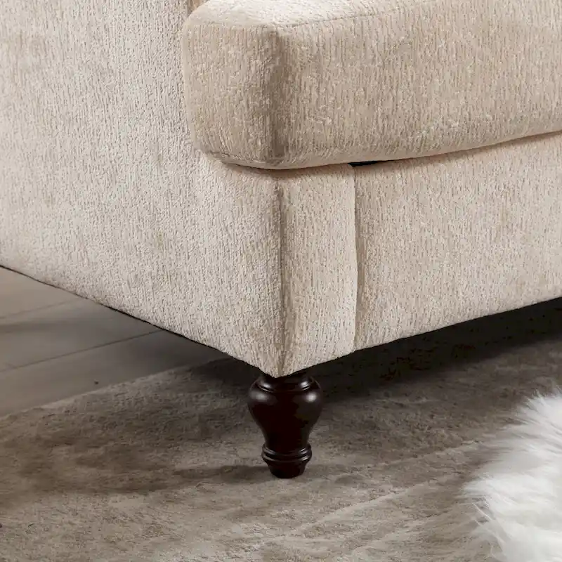 Modern Chenille Fabric Loveseat - 62.68 x 68.90 x 31.89