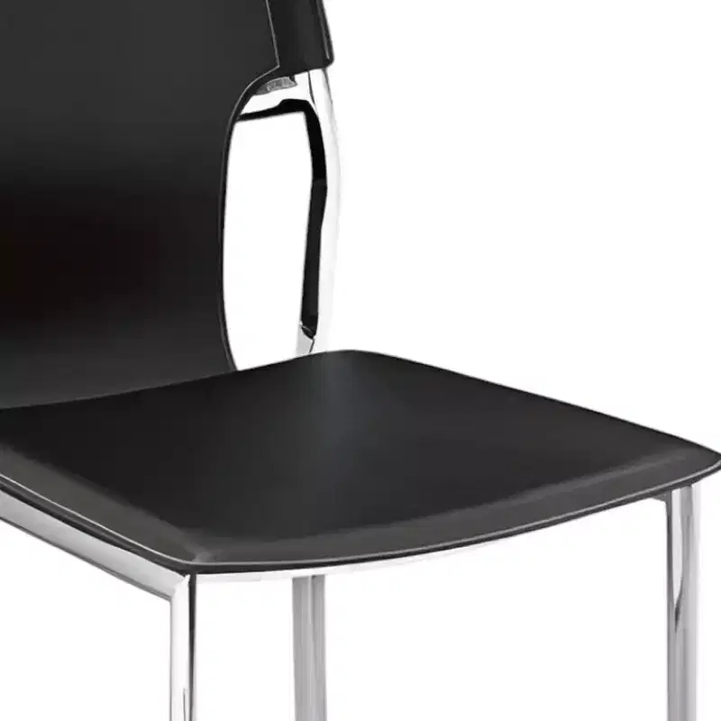 Black Metal Ladder Back Dining Chairs, Set of 4