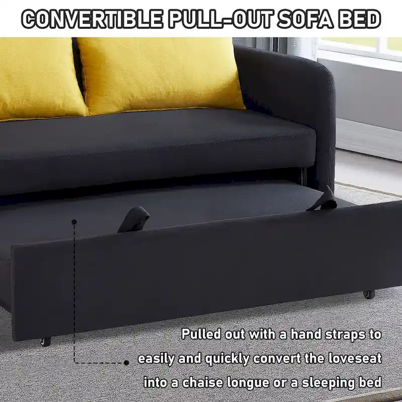 Aukfa Sofa Bed Pull Out Couch Convertible Loveseat Sleeper Sofa Couch