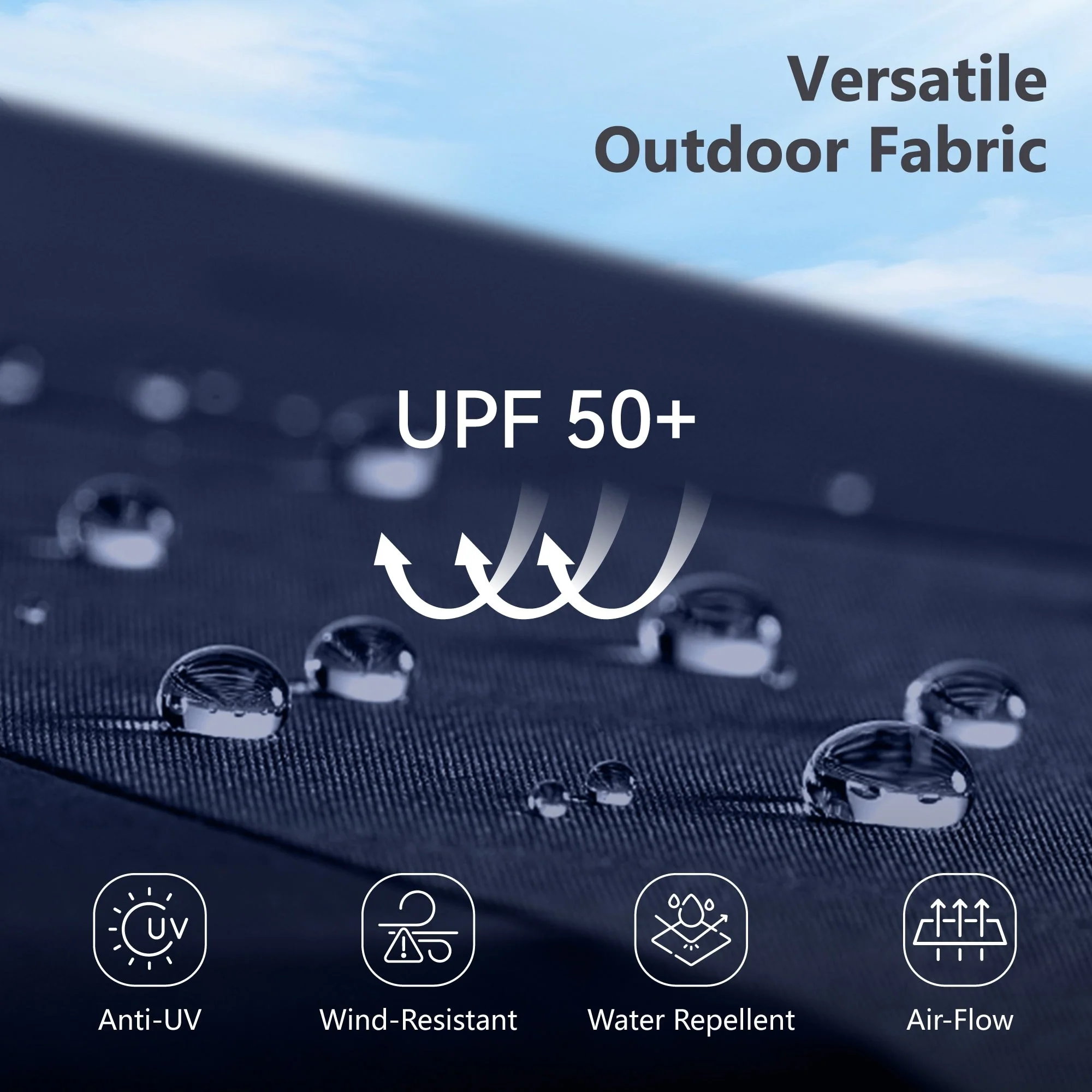 MAISON ARTS 8 PCS Patio Dining Set with 13ft Patio Umbrella