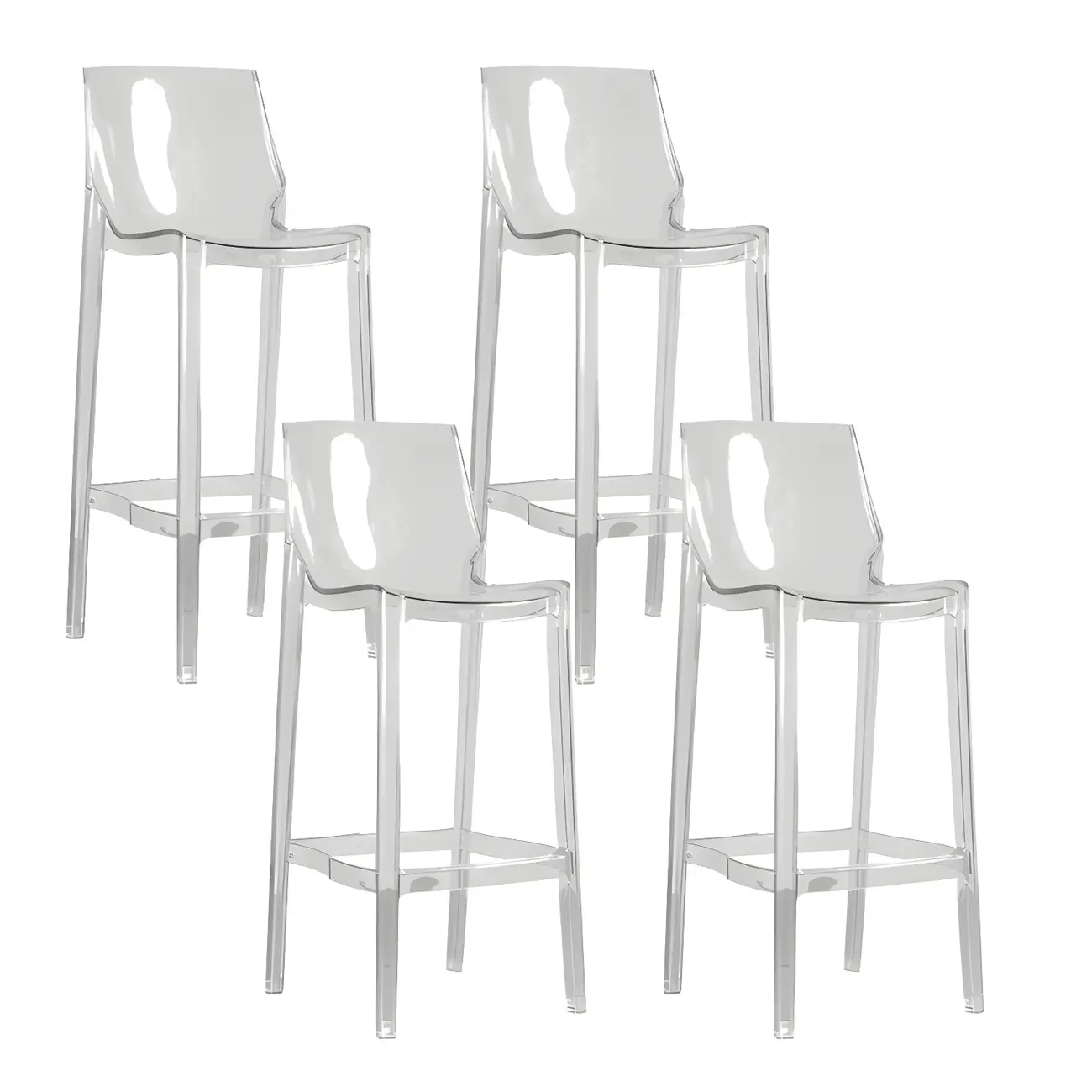 Modern Acrylic Vibrant Durable Colourful Sleek Bar Stool