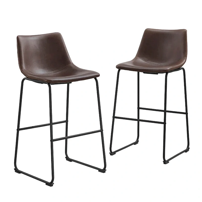 Middlebrook Prusiner 30-inch Faux Leather Bar Stool (Set of 2)