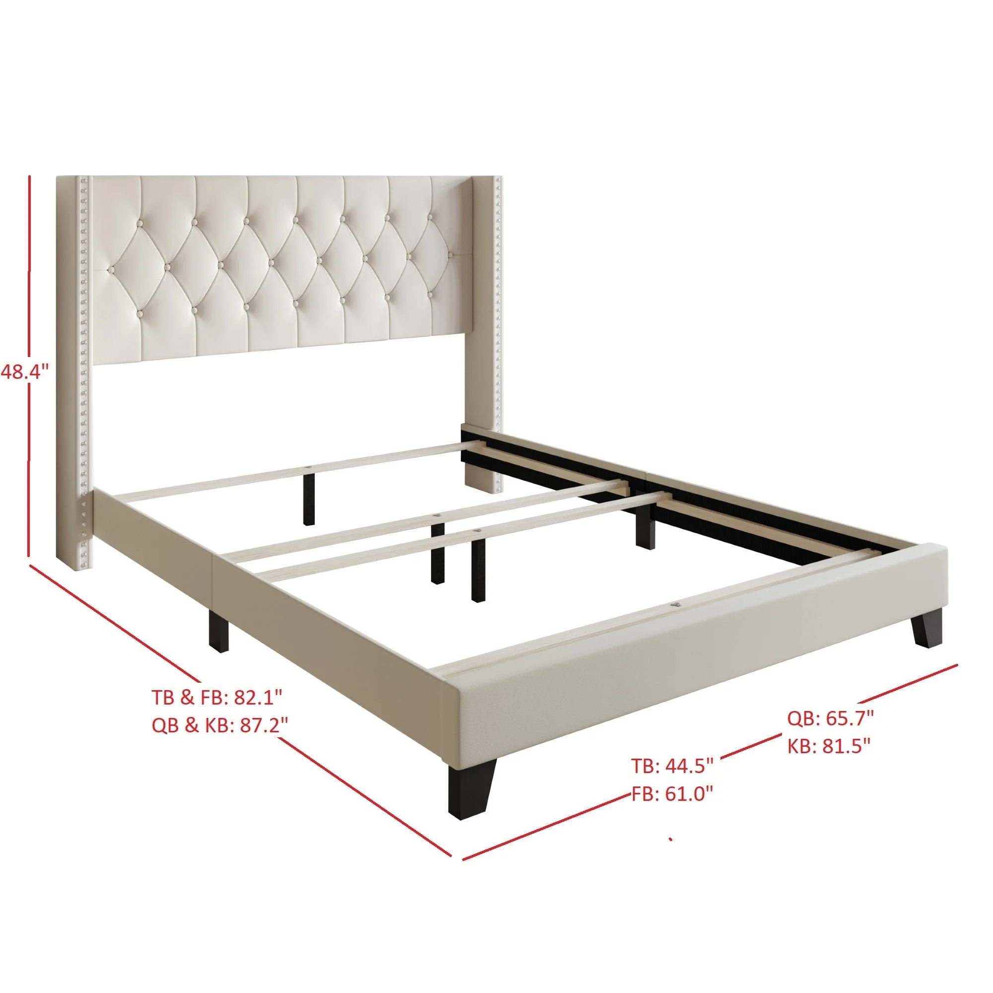 Homer Tufted Upholstered Panel Bed