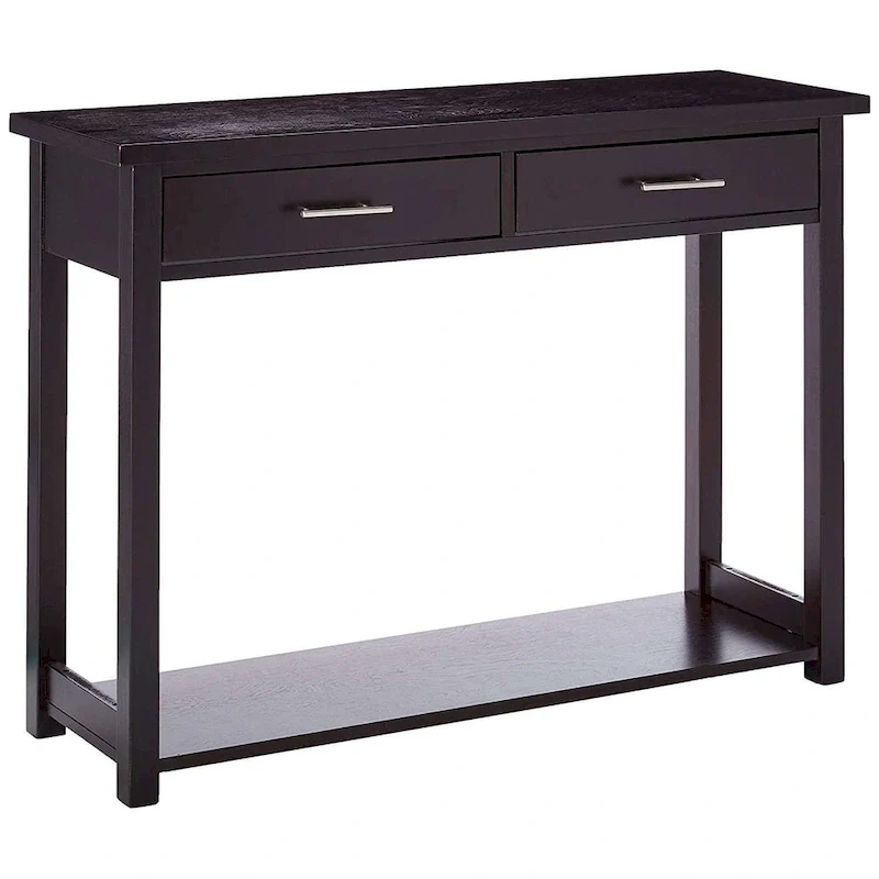 Entryway Console Sofa Occasional Table with Drawers, Espresso