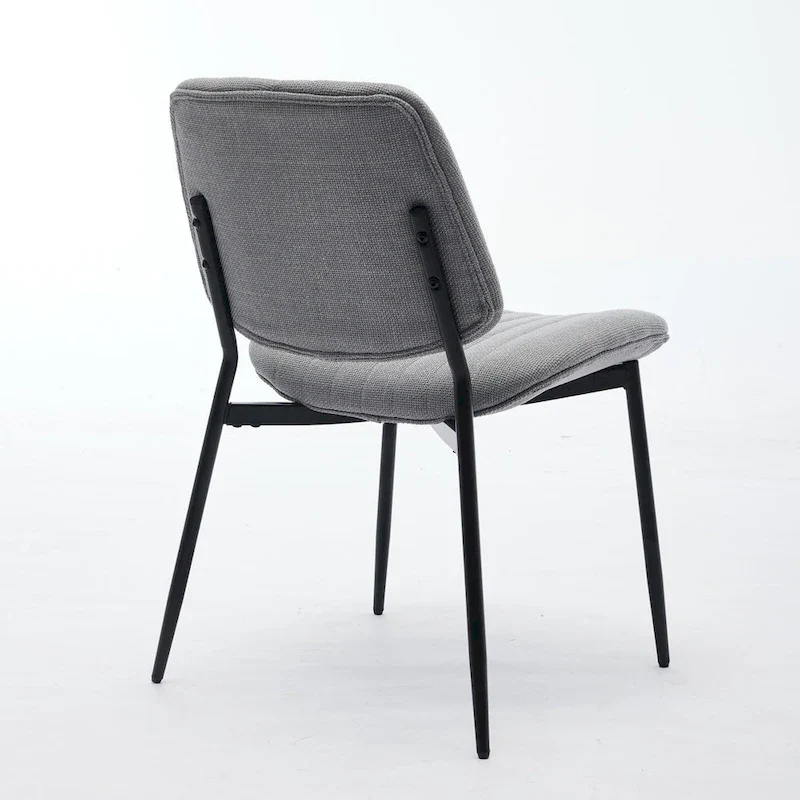 GDFStudio Modern Armless Upholstered Dining Chairs with Metal Legs