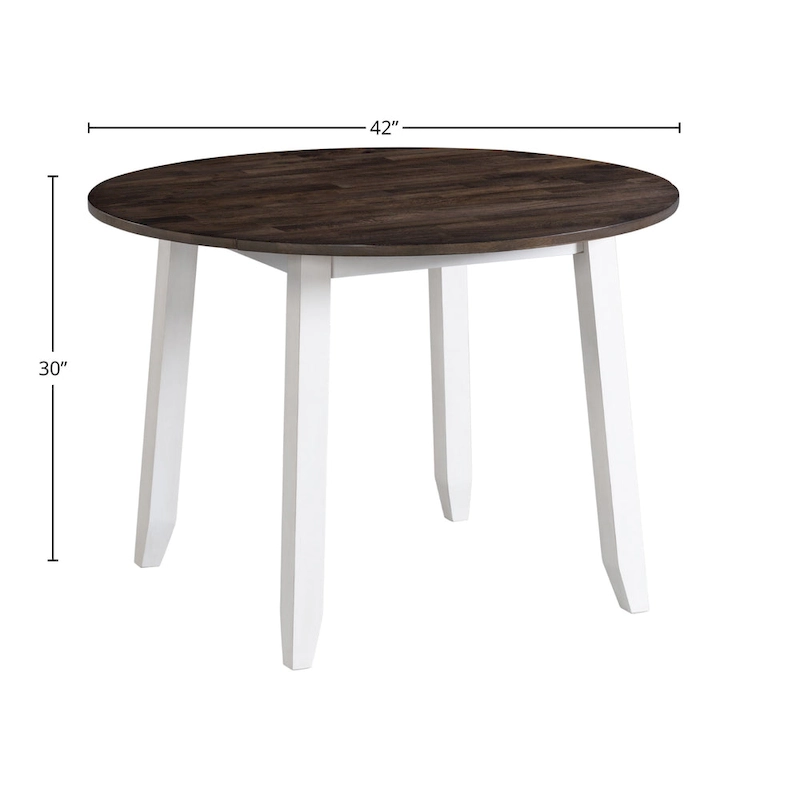 Kona Grey and White Drop Leaf Table