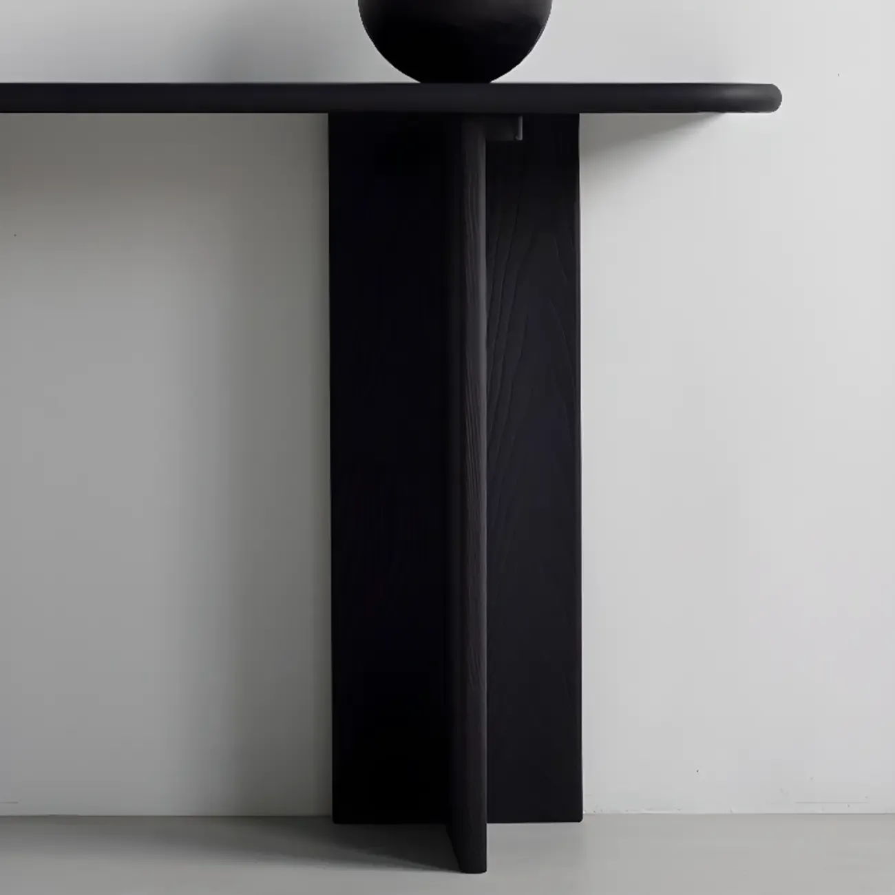 Modern Rectangle Black Ash Console Table