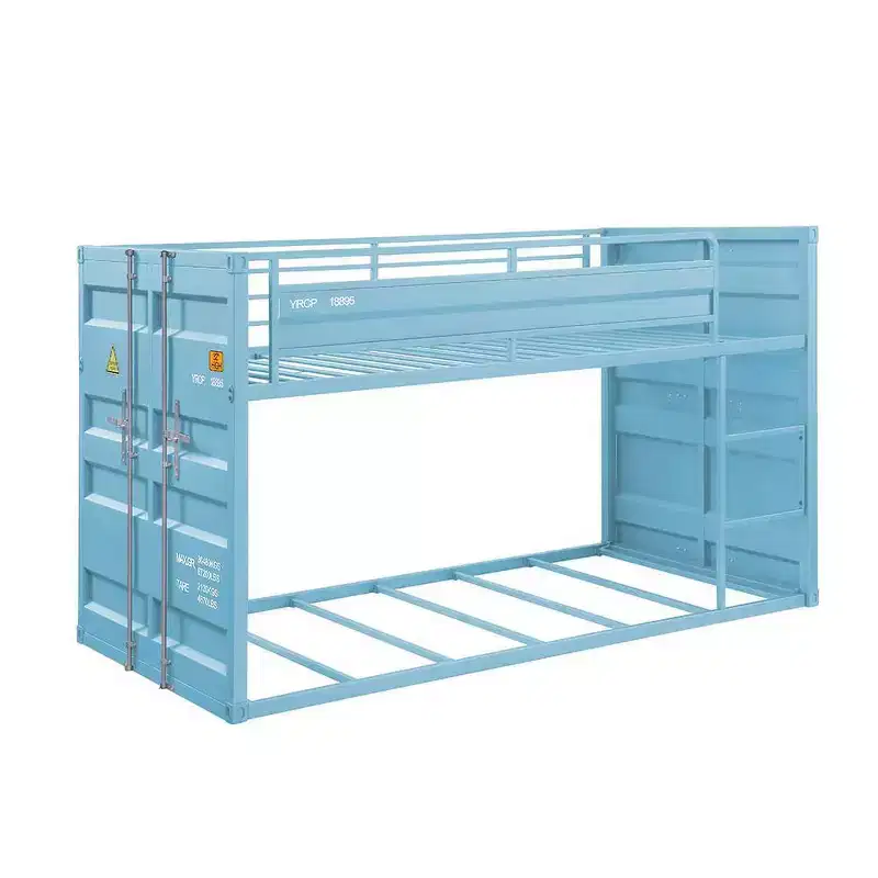 80"Twin/Twin Bunk Bed Cargo Loft and Bunk Bed Finish - Acme