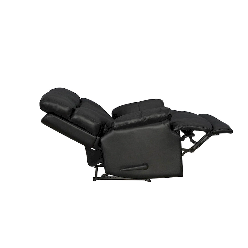 Davin Top Grain Leather Genuine leather Brown Extendable Footrest Manual Recliner