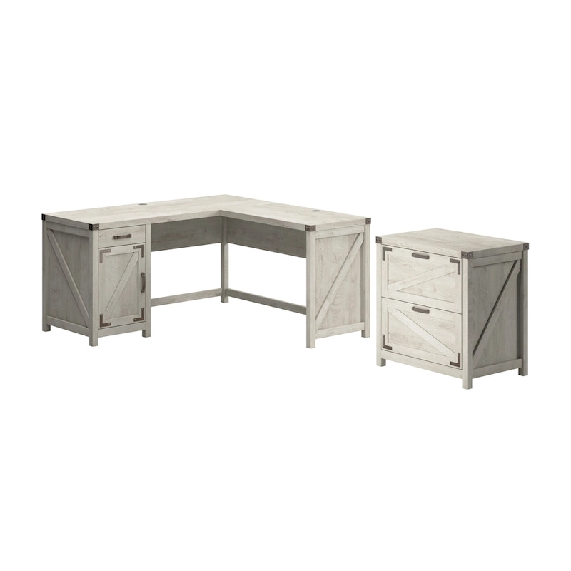Knoxville 60W L Shaped Desk with File Cabinet by Bush Furniture