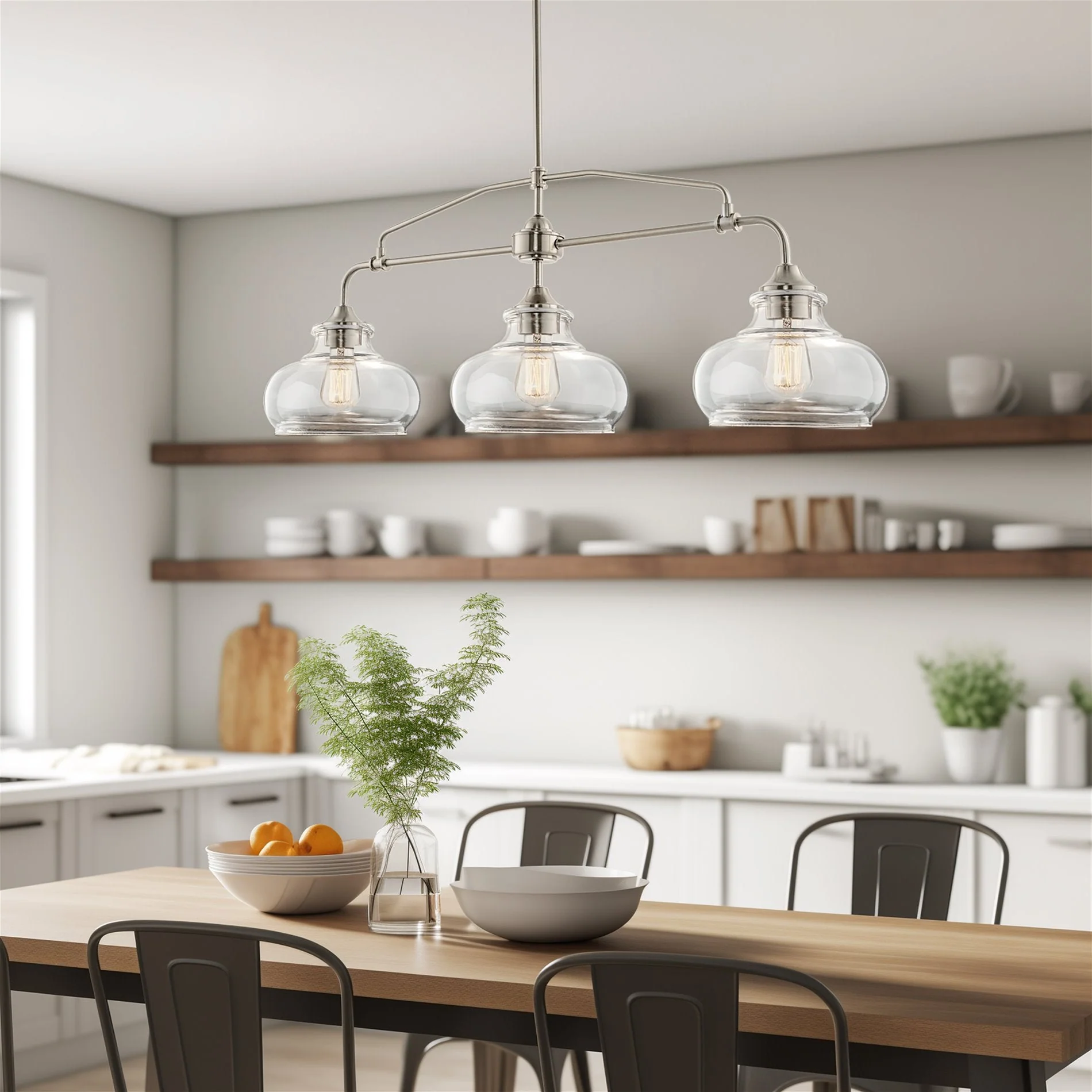 Harlow 38 Modern Industrial Farmhouse / Schoolhouse 3-Light Island Light