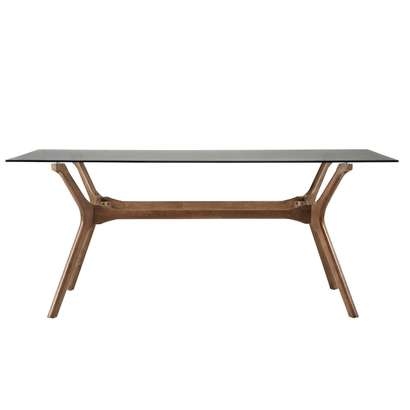 Nadine Mid-Century Dark Walnut Finish Rectangular Dining Table by iNSPIRE Q Modern