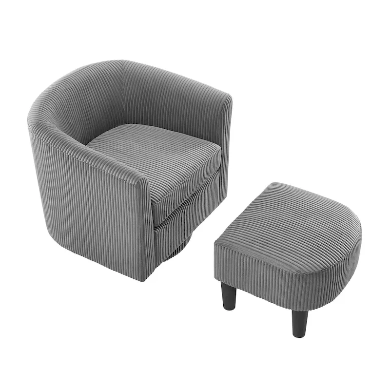 26.38 Swivel Arm Chair with Ottoman