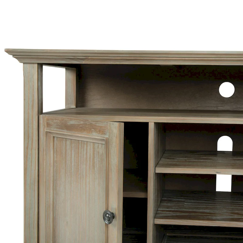 54-Inch Wide Solid Wood Transitional-Style Tv Stand — 54