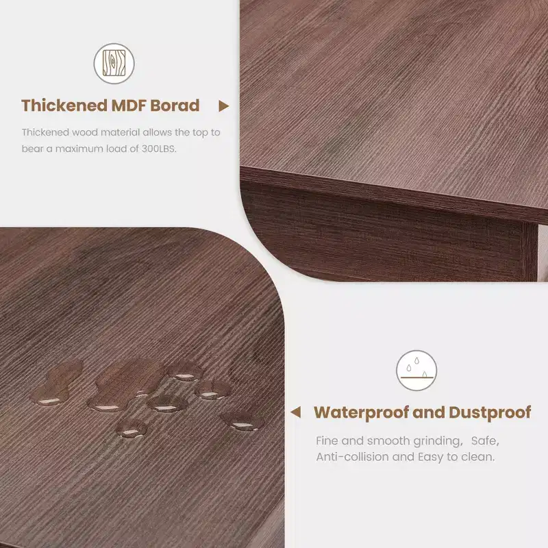 Farmhouse Dining Table 70.87 Inch,Brown Kitchen Table Seats 6-8 People