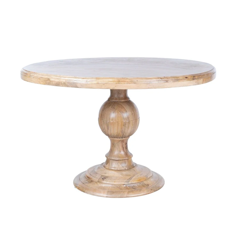 48-Inch Round Dining Table with Pedestal Base