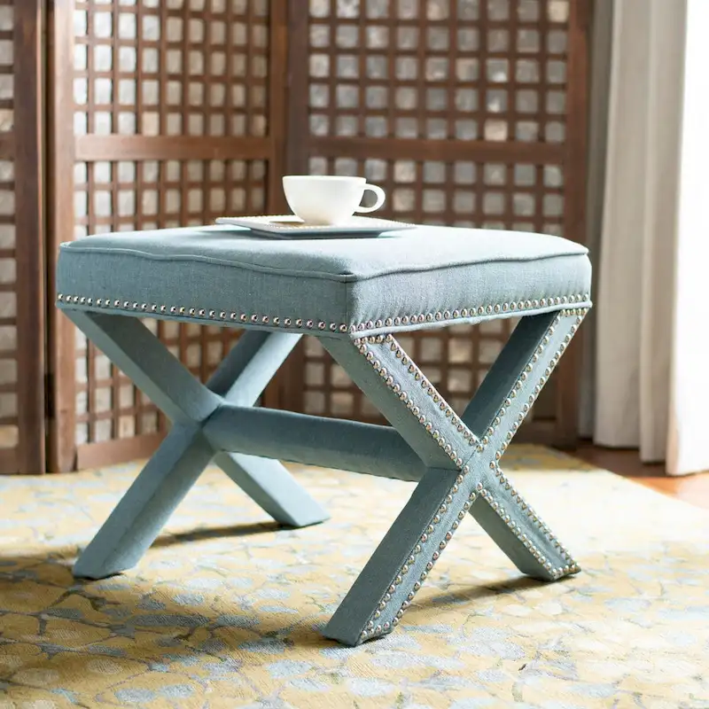 SAFAVIEH Shavonne X-Bench Ottoman