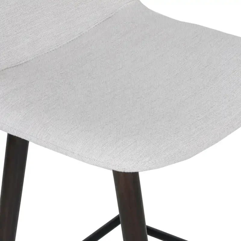 Upholstered Solid Wood Counter Stool With Footrest by East at Main